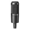 Audio-Technica AT2035 Cardioid Condenser Microphone Bundle with Boom Stand XLR Cable Pop Filter and Polishing Cloth