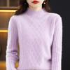 Autumn and Winter Semi-turtleneck Thickened Sweater Pullover Bottoming Shirt Women's Loose Solid Color Knitted Sweater Women's Thin Top