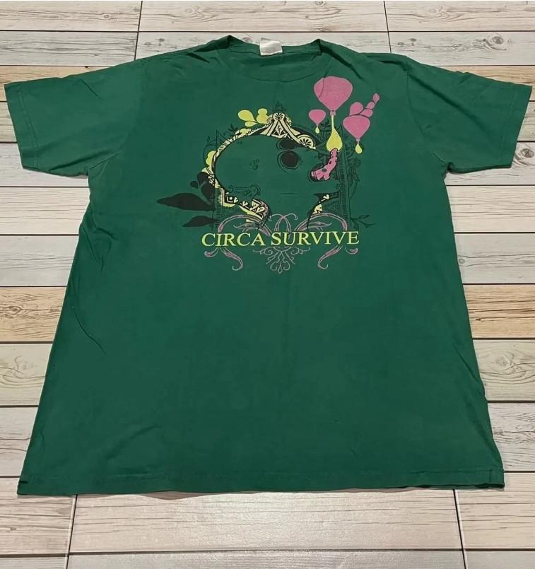 Circa Survive Band Reprinted Green Cotton Tshirt SIZE S5XL Unisex T-Shirt S