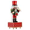 Christmas Ornaments Wooden Nutcracker Soldier Cartoon Character Music Box Home Tabletop Decoration Holiday Gifts