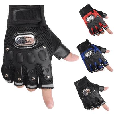 1Pair Fingerless Gloves Half Finger Men Gloves Anti-Slip Outdoor Sports Bicycle Gloves Riding Gloves