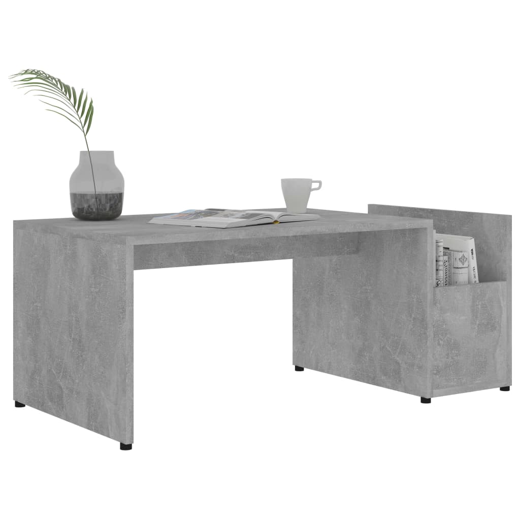 Coffee Table Concrete Grey 90 x 45 x 35 cm Particleboard