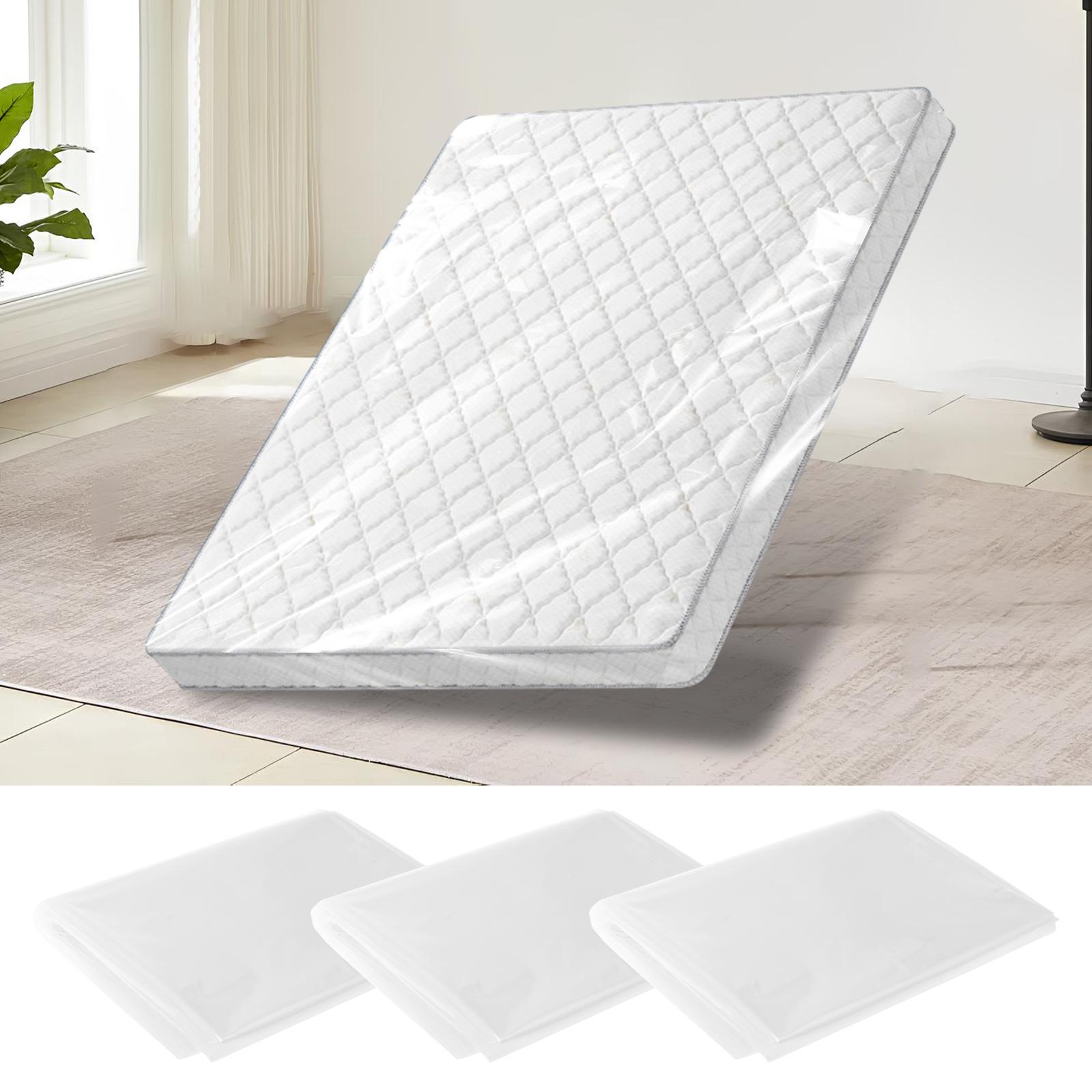 

3Pcs Mattress Packaging Bag Waterproof Plastic Moving Supplies King Mattress Protector Cover Dustproof Moisture-proof Storage 120x240x35cm