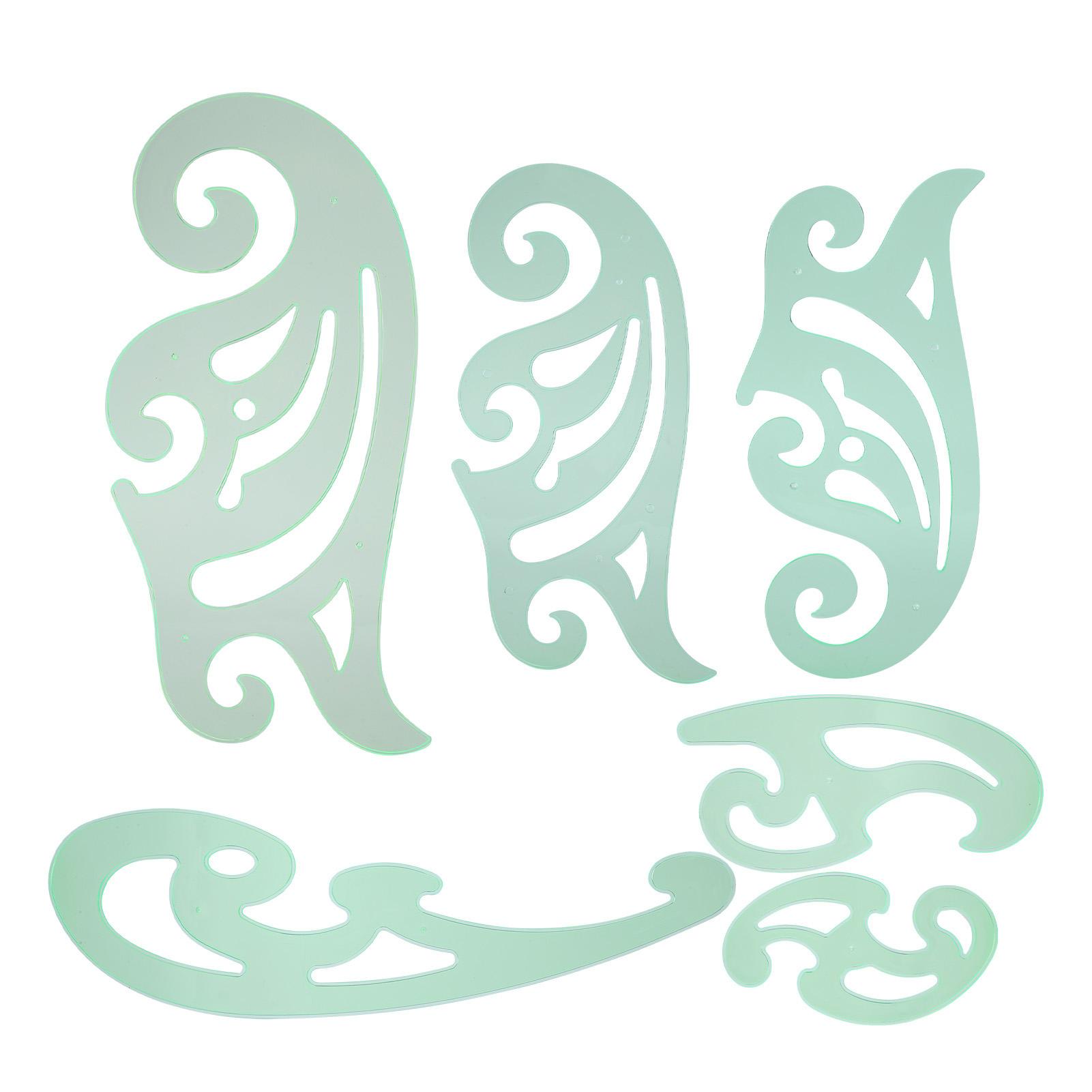 

6Pcs Curve Ruler MultiFunction Clothing Designed CloudsShaped Template Measuring Tool