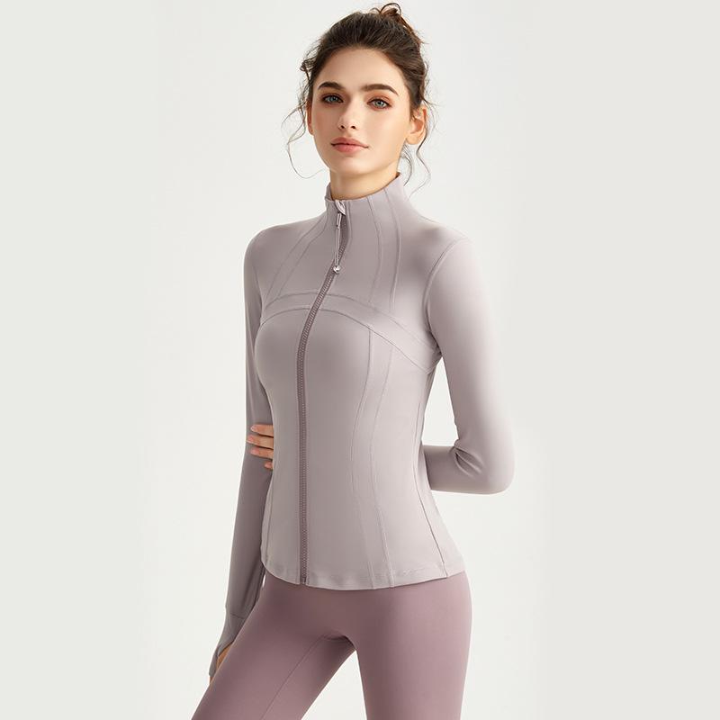 

LAHN Women s Long Sleeve Quick Dry Slim Fit Yoga Jacket - Autumn/Winter Athletic Wear 2XL