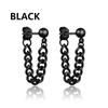 2025 New Stainless Steel Chain Stud Earrings Hypoallergenic Light Luxury Jewelry for Women and Man for Daily Party