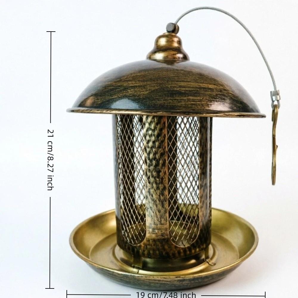Mangeoire à oiseaux à dôme grande capacité Résistante à la rouille Anti-écureuil Distributeur de nourriture pour oiseaux Résistant aux intempéries Amovible Mangeoire à colibris