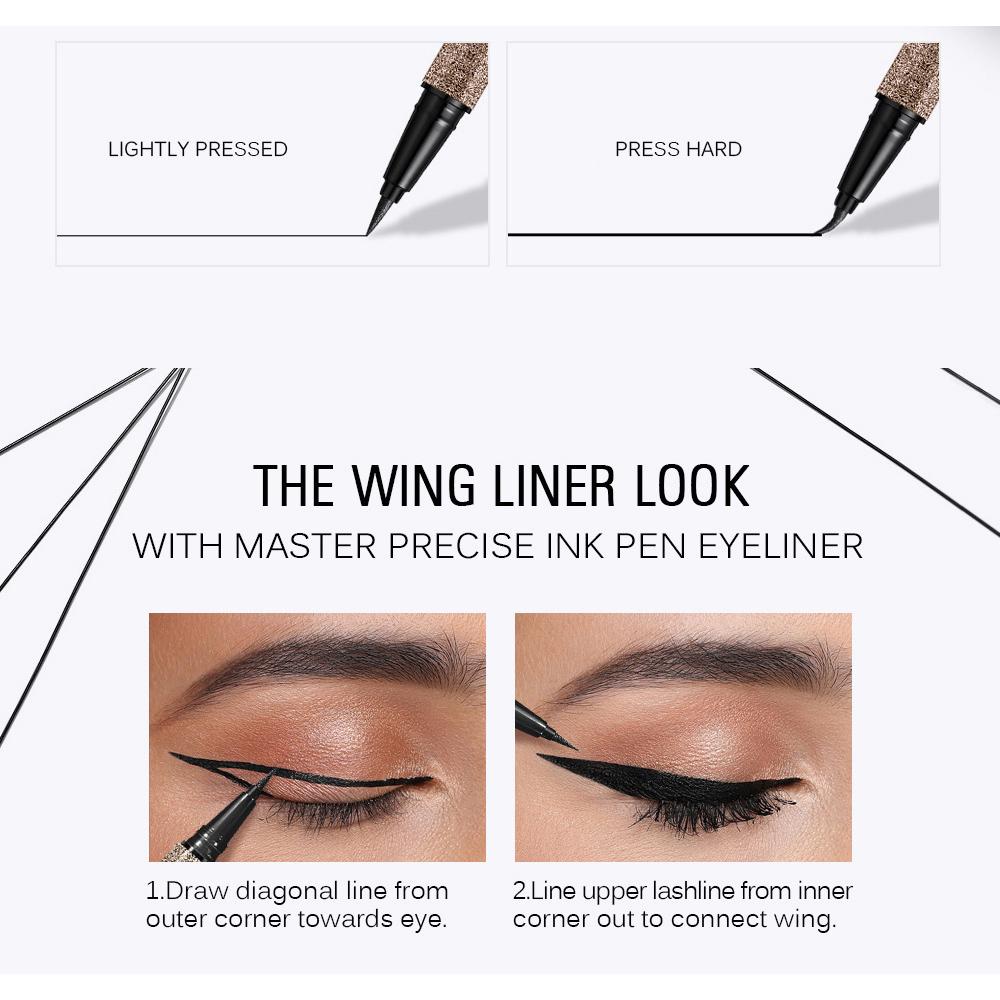 6 Pieces of Starlight Colored Eyeliner Pens with Different Colors Fast Drying Waterproof Sweat Resistant Makeup Resistant and Dream Eyeliner Pen