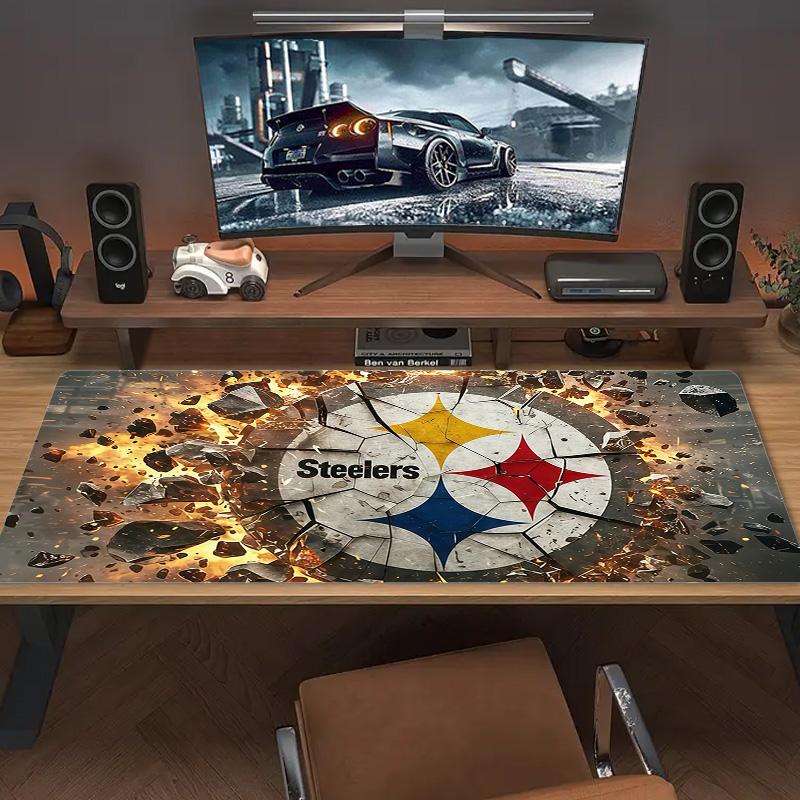 Pittsburgh Steelers3 Print Cushion Non-slip Laptop Tablet Big Mousepad XXL Mat Mini PC Playmat With Lock edge