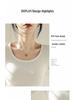 Women's Modal Low-Neck Backless Slim Fit Long-Sleeve Plus Velvet Tee for Autumn and Winter