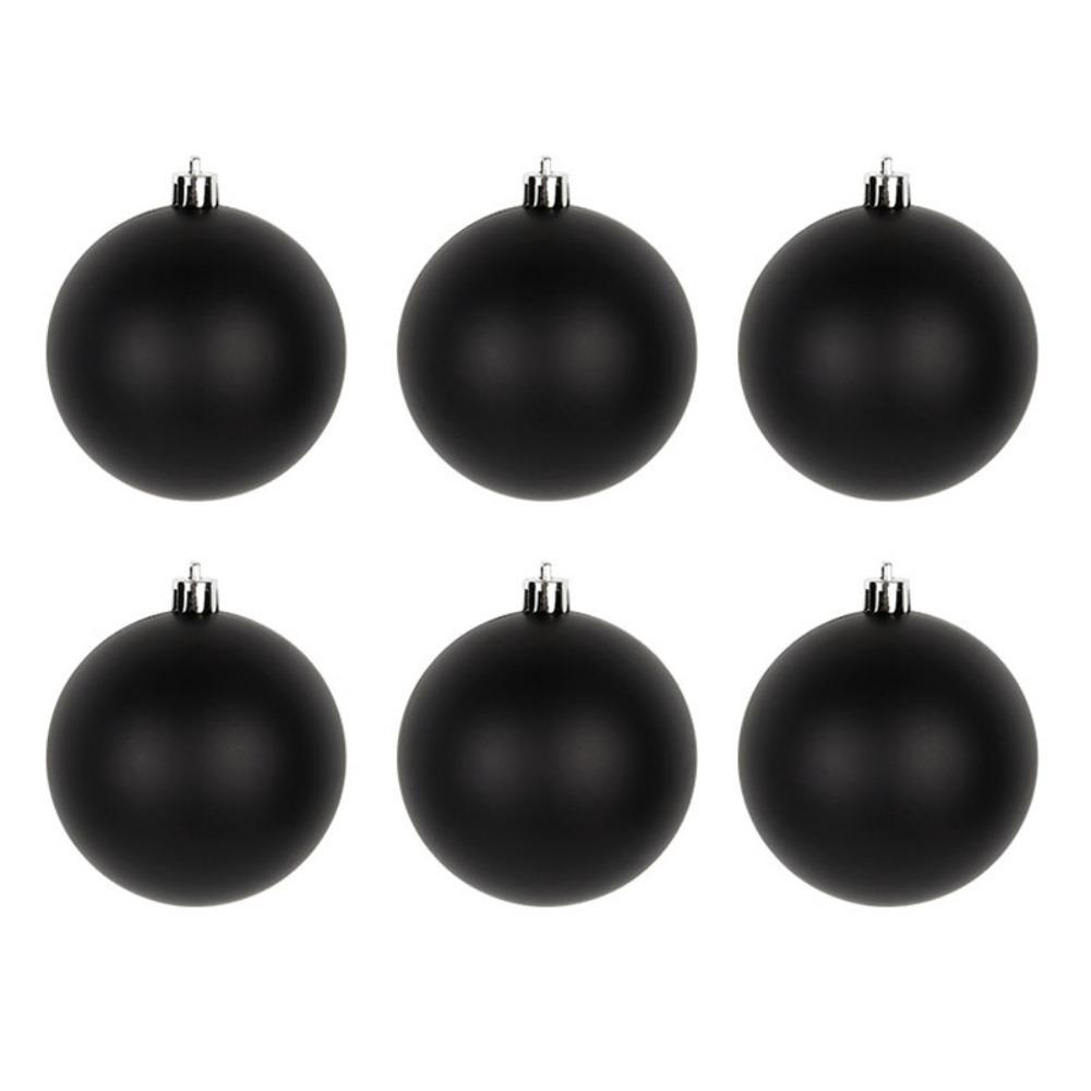 4/6Pcs 6/8/10cm Black Christmas Ball PVC Christmas Home Decoration  Shopping Mall
