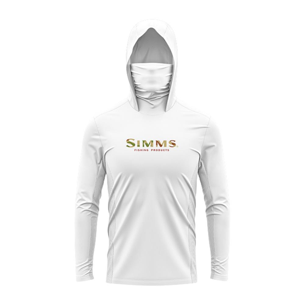 SIMMS Mimetico Tuta da Pesca Uomo Luya Tuta Parasole Estiva Felpa con Cappuccio a Manica Lunga Indossare Maschera Asciugatura Rapida Traspirante