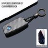 ABS Carbon Style Car Key Case Cover Fob Keychain for BMW 7 Series X7 I7 IX 740LI Alcantara Remote Protection Shell Skin Holder