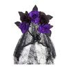 Rose Lace Headband for Women, Gothic Costume Headpiece for Halloween Parties, Cosplay Styling, Stage and Photo Looks