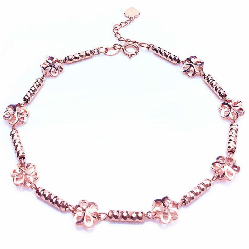 Purple Gold Hollow Star Bracelet Fashion High-End Rose Gold-Plated Car Flower Phoenix Tail Bracelet