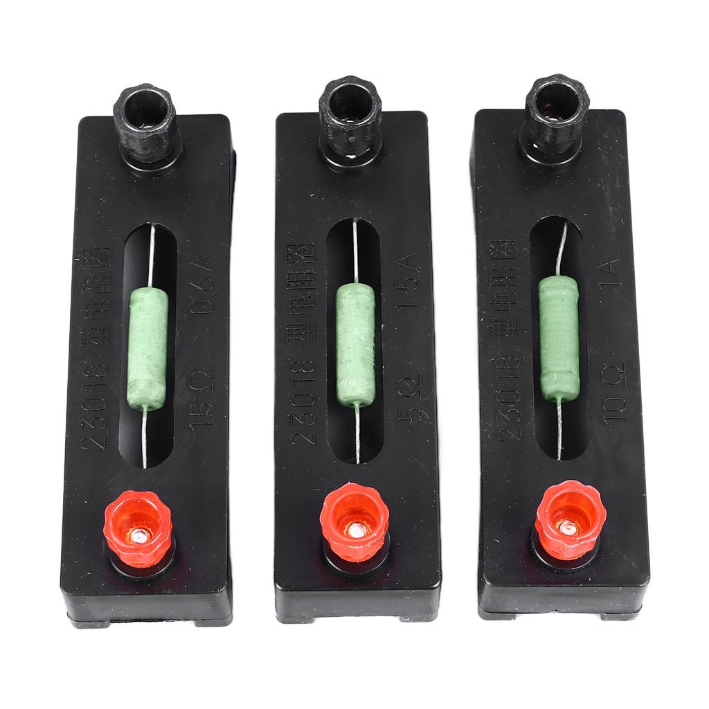 3PCS Fixed Resistor Coils 5 Ohm 10 Ohm 15 Ohm Electronic Resistors for School Laboratory Circuit Experiment