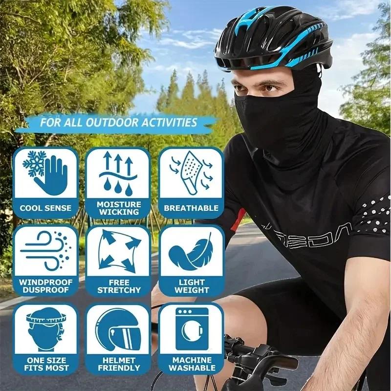Balaclava Men Women Face Mask Sun/UV Protection Breathable Long Neck Covers for Cycling Climbing Fishing Hooded Hiking Hat
