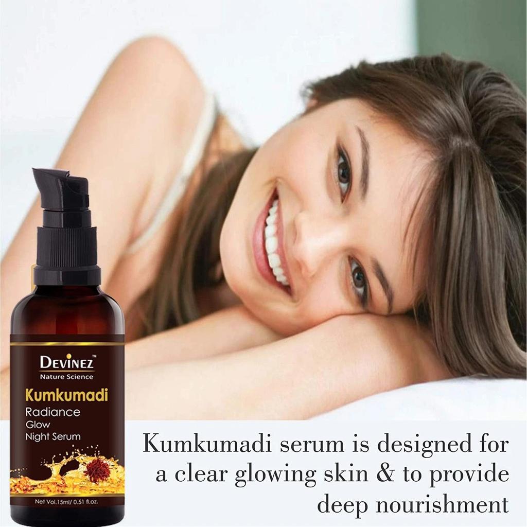 Devinez Kumkumadi Radiance Glow Night Serum For All Skin Types 15ml