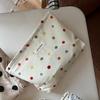 Korean ins polka dot love lipstick bag, high-value girl, hand-held makeup bag, large-capacity liner storage bag