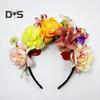 Imitation Flower Decor Hair Hoop Elastic Design Travel Party Headband Various Styles Floral Hair Hoop Headgear Charming Accessory