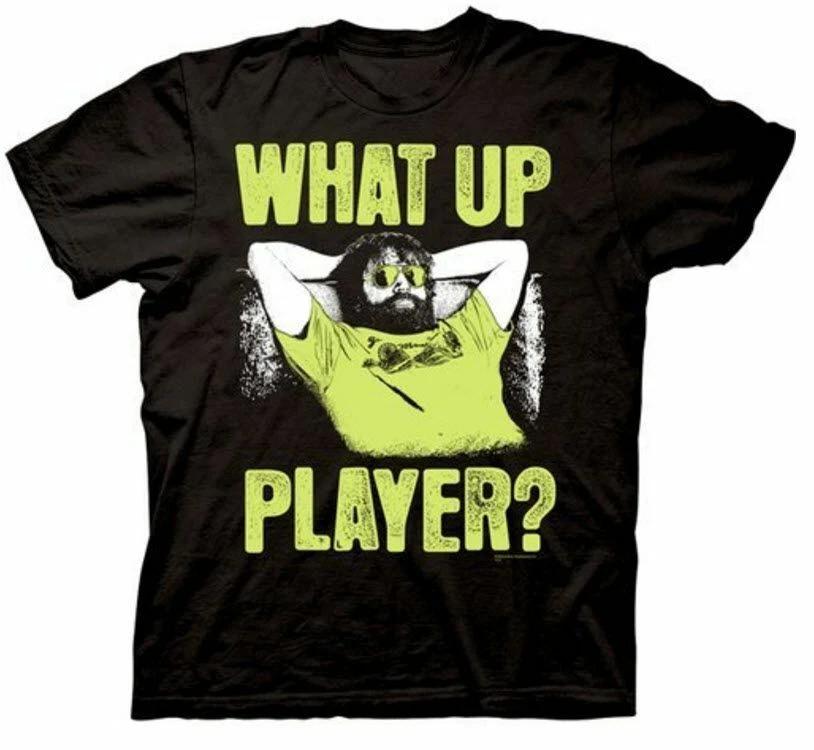 Adult Unisex The Hangover Movies Alan  What Up Player?  Lightweight 100% Cotton T-shirt Mens Tees Top M