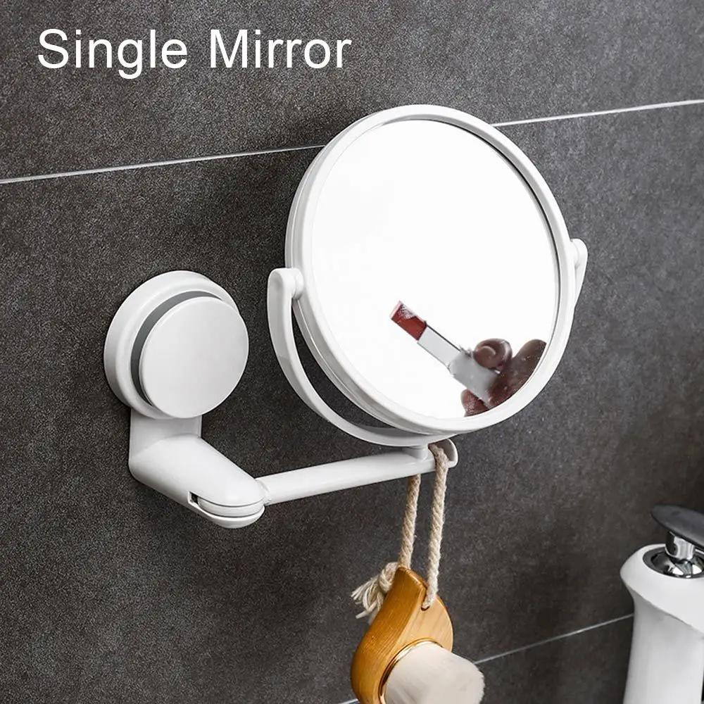

Wall-mounted Small Mirror No Need To Drill Holes Bathroom Student Dormitory Mirror Creativity Folding Rotatable Dressing Mirror