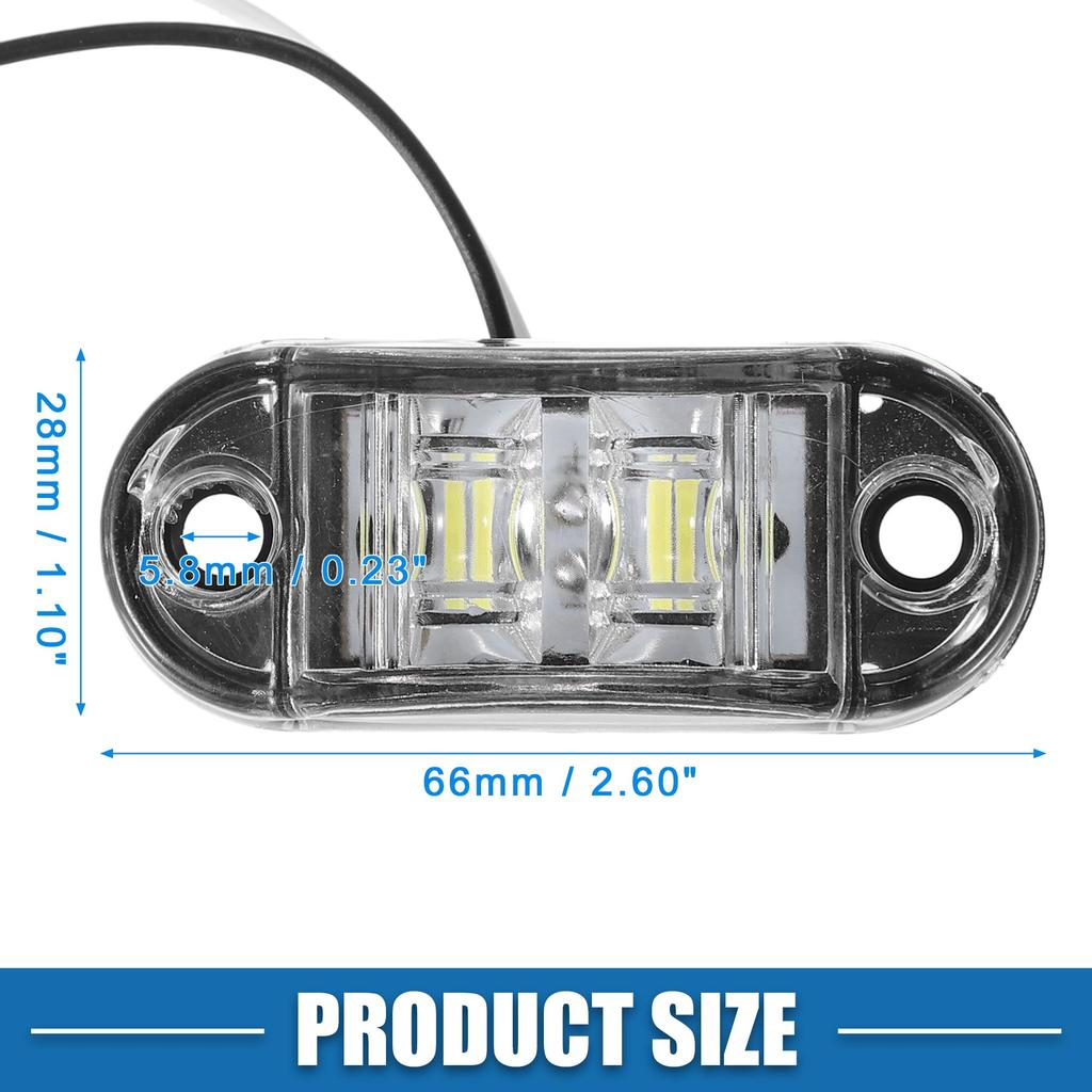 A ABSOPRO Front Rear Side Marker Lights, Waterproof Outdoor Oval Position Lamp for Truck,