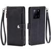 Zipper Pocket Wallet Flip Leather Phone Case for Xiaomi 13T Pro Multi Card Slots Kickstand Cover Wrist Strap