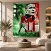 Arazzo Decorativo, Arte da Parete Stampata Cristiano Ronaldo, Appeso a Parete Leggero per Sfondo Camera da Letto