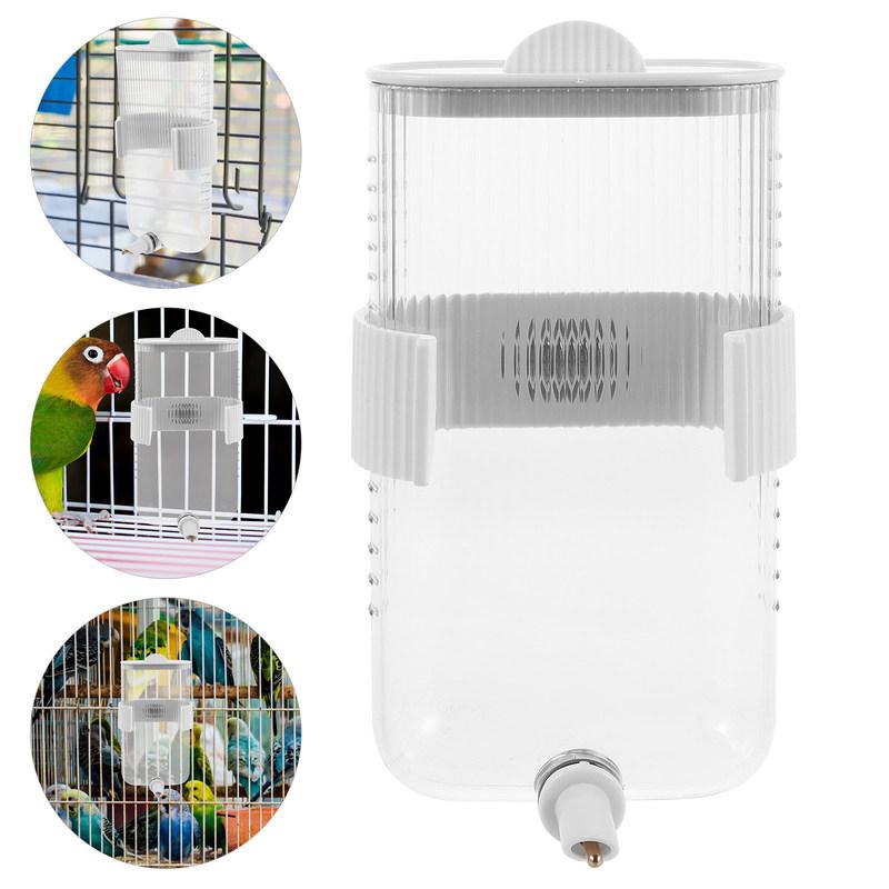 360Ml Transparent Automatic Parrots Waterer No Mess Bird Cage Water Dispenser Hanging Feeder for Budgie Cockatiel Canary Bird