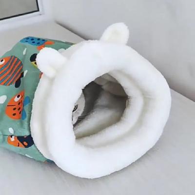Teplý spací pytel pro kočky, měkký kočičí pelíšek, pohodlný tunelový kočičí hnízdo, uzavřený domeček pro kočky, krásné kočičí hnízdo 2,5-7 kg, příslušenství pro kočky