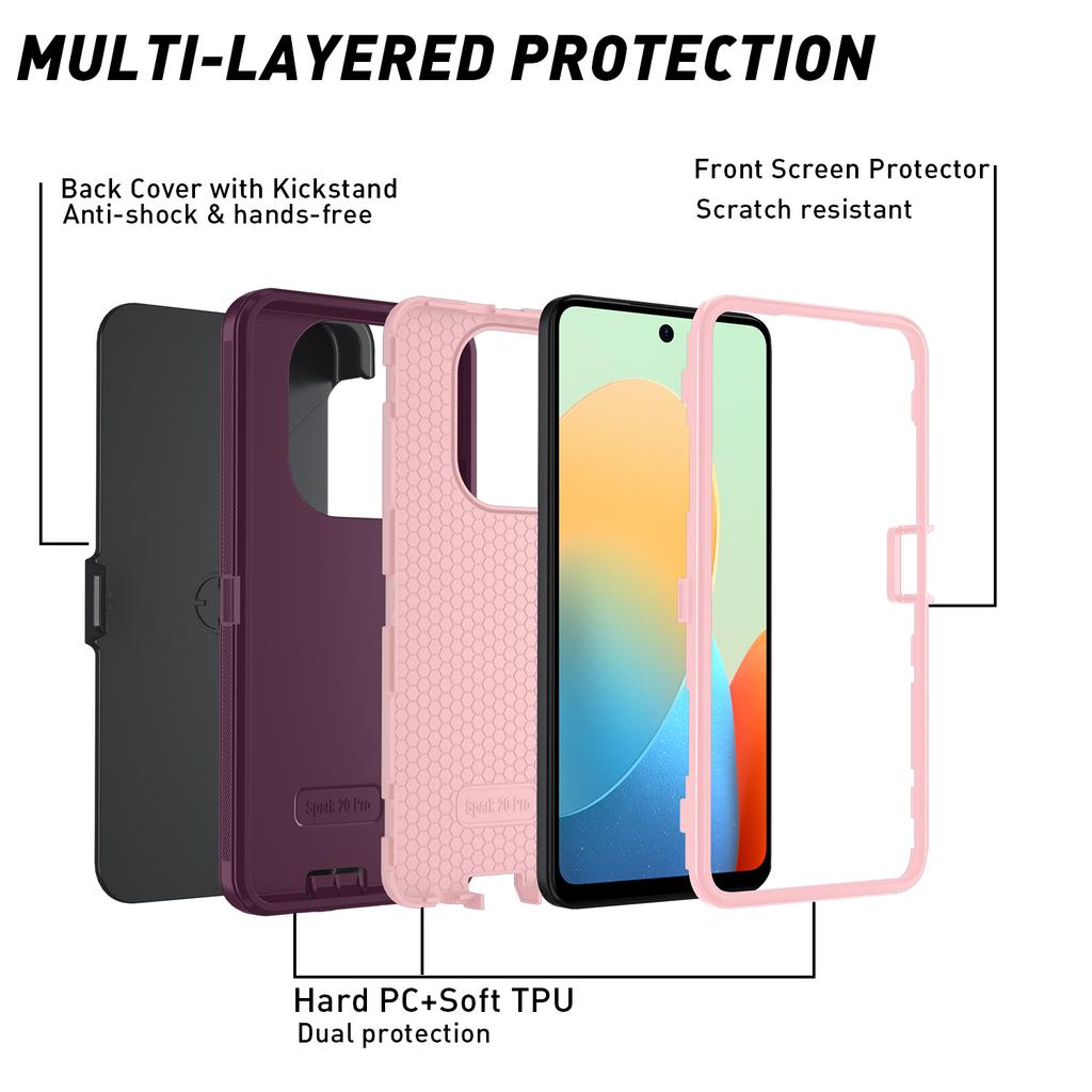 2024 New Sports Design Mobile Phone Accessories Phone Cases for Spark 20 Pro