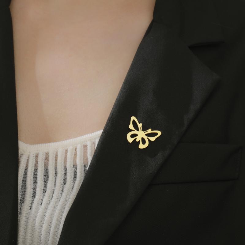 Crown Bee Butterfly Snowflake Lapel Pins Women'S Brooch Gold Color Suit Collar Badges On Backpack Stainless Steel Jewelry