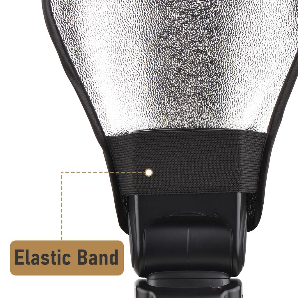 Réflecteur de flash d'appareil photo universel portable Speedlite Bounce Diffuseur Board avec argent et blanc