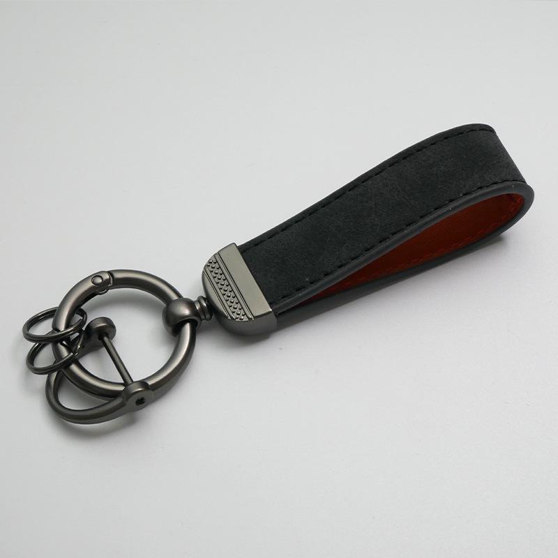 American Creative Frosted Leather Car Keychain: Exquisite, Personalized Hand Rope Pendant for Men and Women