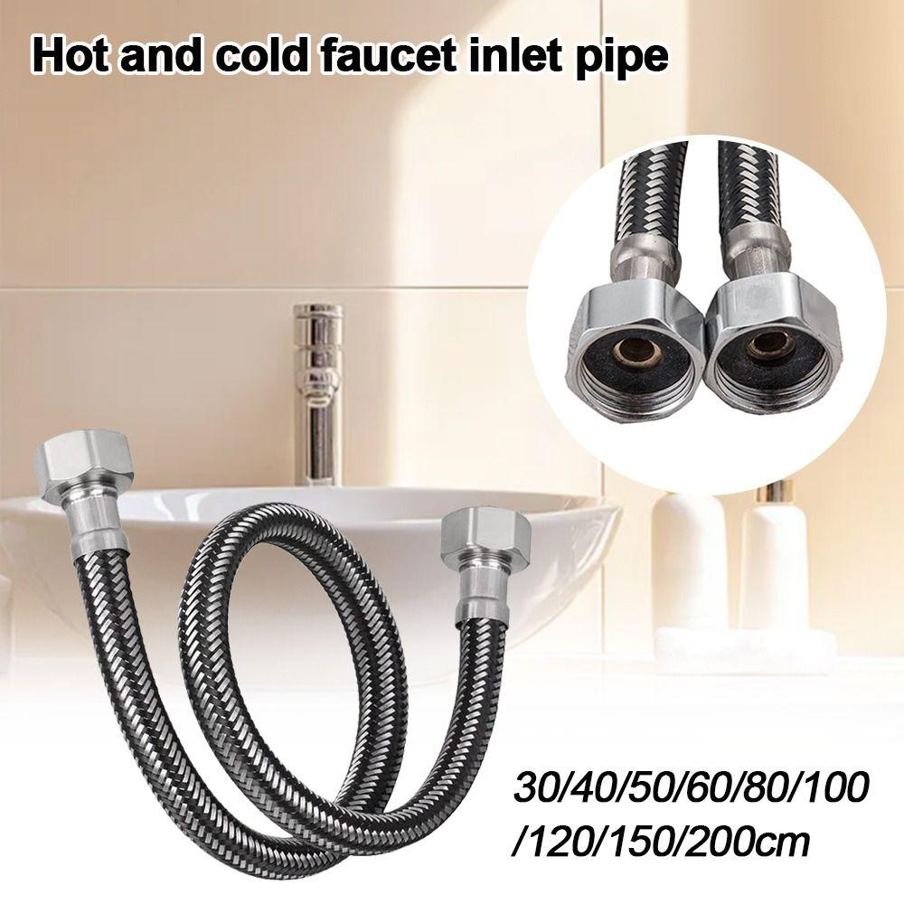 30-200cm Explosion-Proof Hose 1/2 Inch Faucet Water Pipe  Kitchen Bathroom Washing Machine
