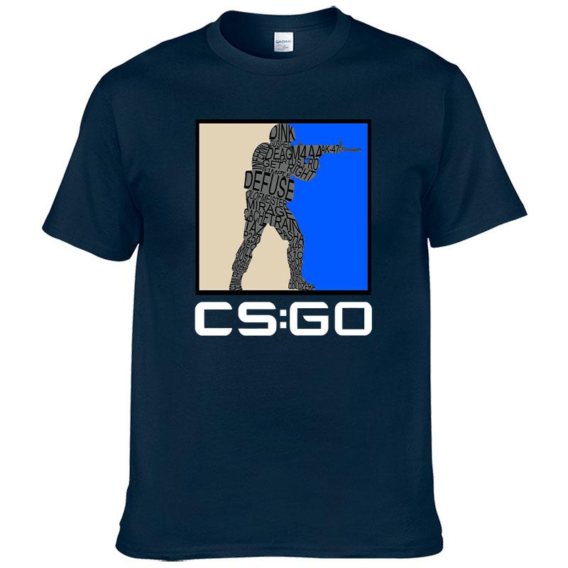 Counter Strike O Neck TShirt CSGO Blood Youth Shooting Pure Cotton Original T Shirt Men Tops Fashion Hot Sale17 cs go