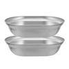 Rusts Resistant Stainless Steel Dinner Plates/ Soup Basin Dinnerwares for Camping Barbecues and Family Gatherings