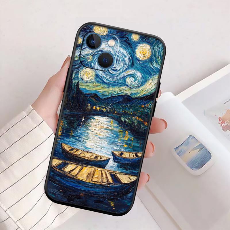 Starry Night Van Gogh Painting Phone Case for OPPO A3 Pro A72 A74 A76 A77 A77S A78 A79 A94 A95 A96 A18 A40M A58
