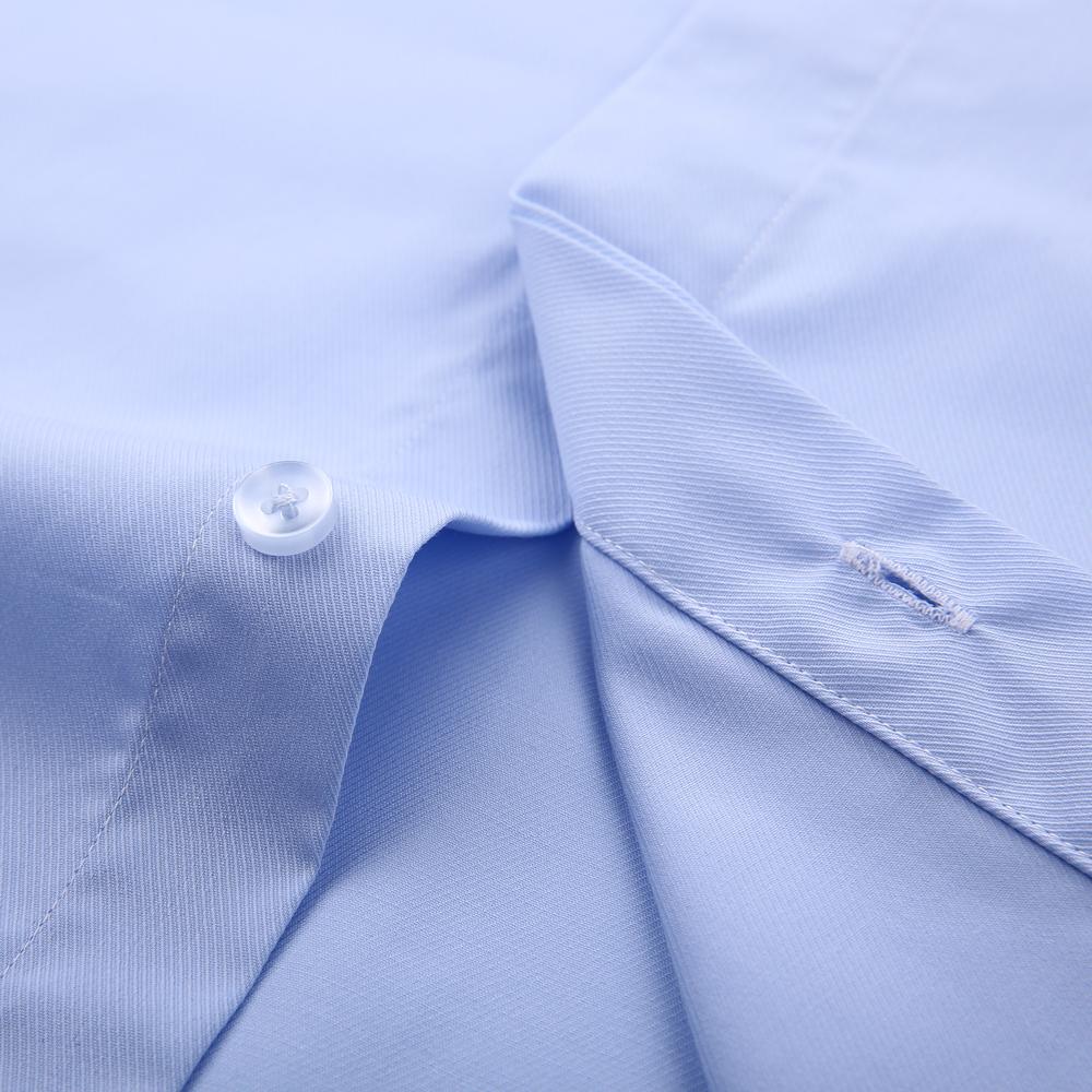 Men's French Front Hidden Buttons Dress Shirt, Solid Color Turndown Collar Long Sleeve Shirts For Party Wedding Spring Autumn Business Activities