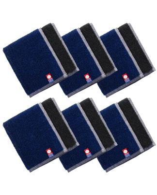 [aso] Imabari Towel 100% Cotton Hand Towel Reversible Compact Made In Japan Men's Absorbent Durable Business Handkerchief BIZ Handkerchief 20x20cm Ind