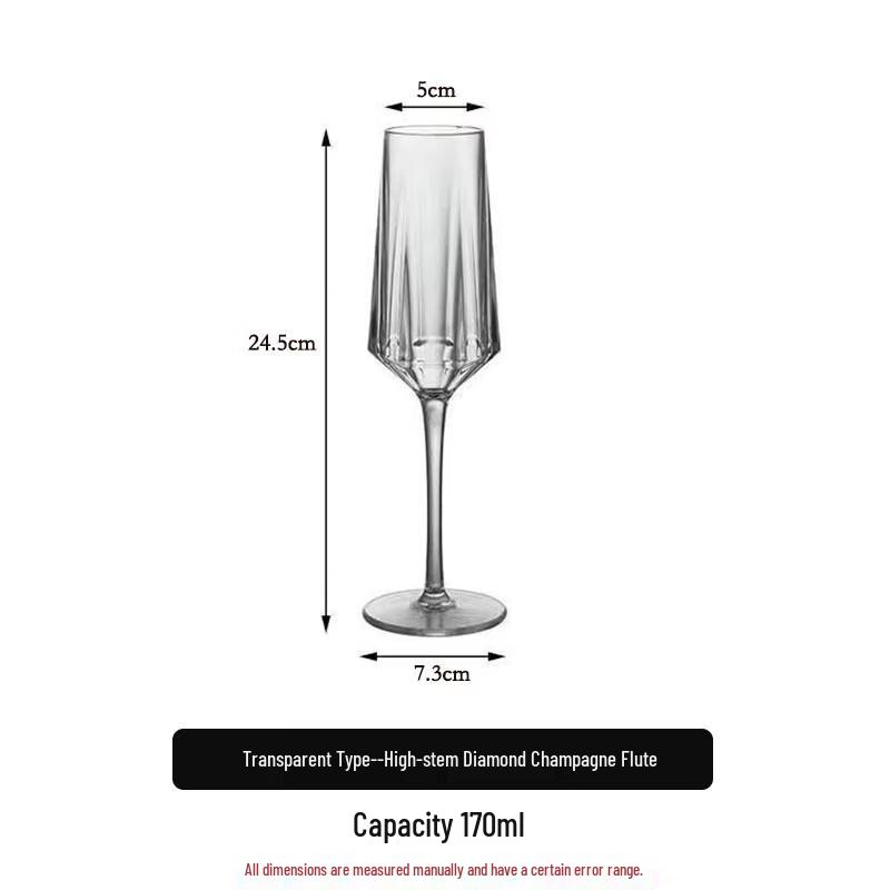 Yi Ceng 9917 Transparent Plastic Wine Glasses