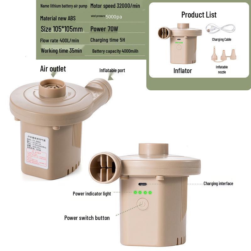 

USB Электрический воздушный насос для кемпинга, бассейнов и надувных матрасов