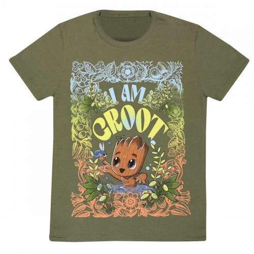Guardians Of The Galaxy Unisex Adult I Am Groot Seventies Style T-Shirt