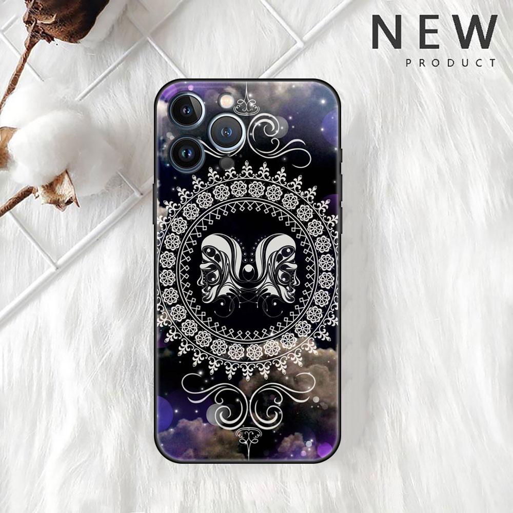 Mandala 12 Constellations Case For Apple iPhone 14 Pro Max 13 11 12 Mini SE 7 8 Plus X XS 6 6S Silicone Phone Cover Soft Funda