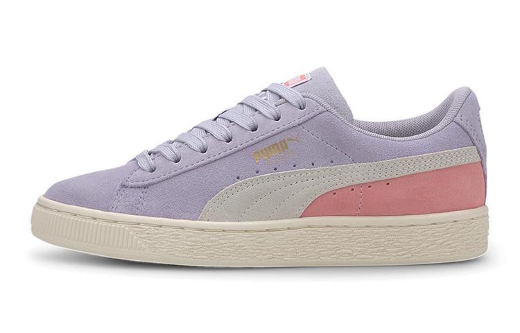 PUMA Suede Classic Casual Low top Kids Skateboarding Shoes Khaki/Purple/Pink Teenagers 365073-27 38.5