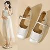 French Soft-soled Mary Jane Shoes for Women's 2025 Autumn New One-pedal Lazy Shoes with Skirts Gentle Evening Single Shoes