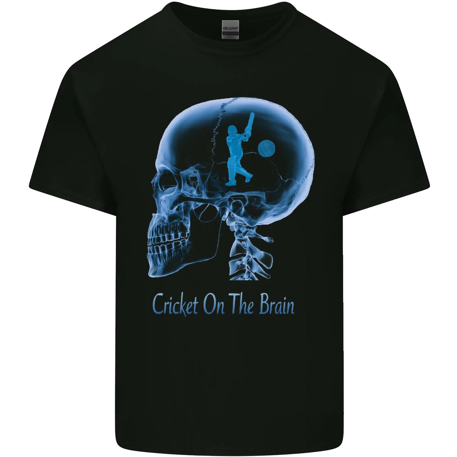 Cricket on the Brain Funny Cricketer Kids T-Shirt Childrens 3XL