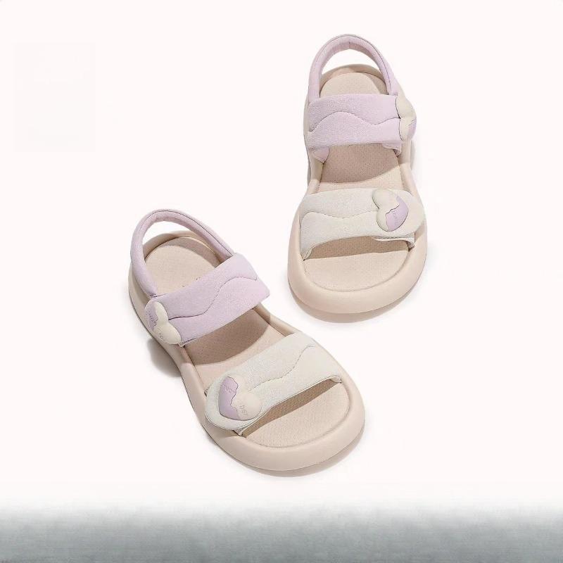 Children Beach Shoes Open Toes Soft Bottom Comfortable Kids Princess Shoes Casual 2025 Summer Nw Girls Sandals Non-slip Cute