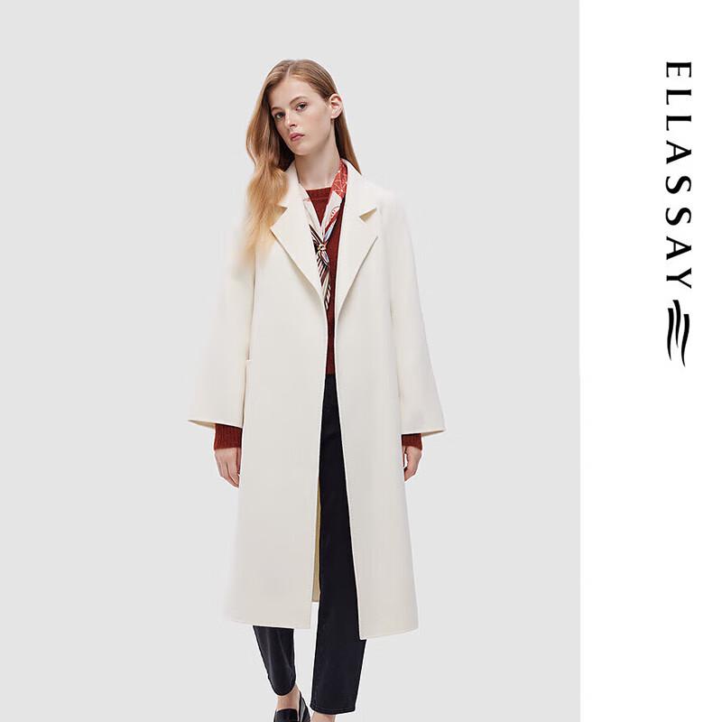 

ELLASSAY Women s Hepburn Style Lambswool Coat L